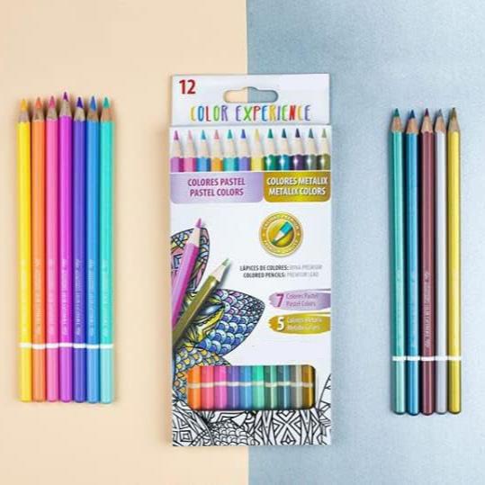 Set 12 creioane multicolore, Zola, pastelate/metalice, 17.4 c Set 12 creioane multicolore, Zola, pastelate/metalice, 17.4 c